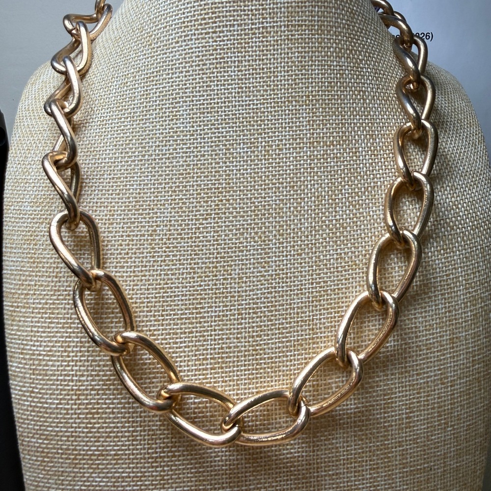 Chunky Gold Statement Chain Bold Oversized Link Steve Madden Necklace
